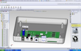 Info PCB and Case Bottom in SolidWorks